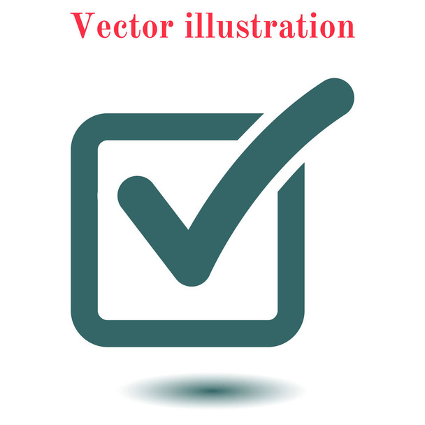 Check list button icon. Check mark in box sign. - Vector, Image