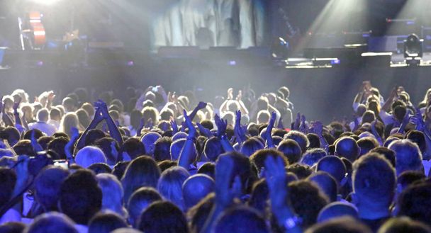 hlav lidí na stadionu při živém koncertu - Fotografie, Obrázek