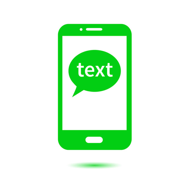 Mobile chatting icon.Mobile Phone Representing Web Chatting And Dialog. - Vector, Image