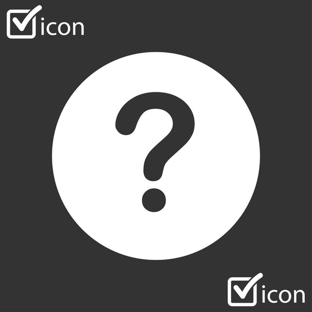 Question mark sign icon. Help symbol. FAQ sign. Flat design style. EPS 10. - Vector, Image