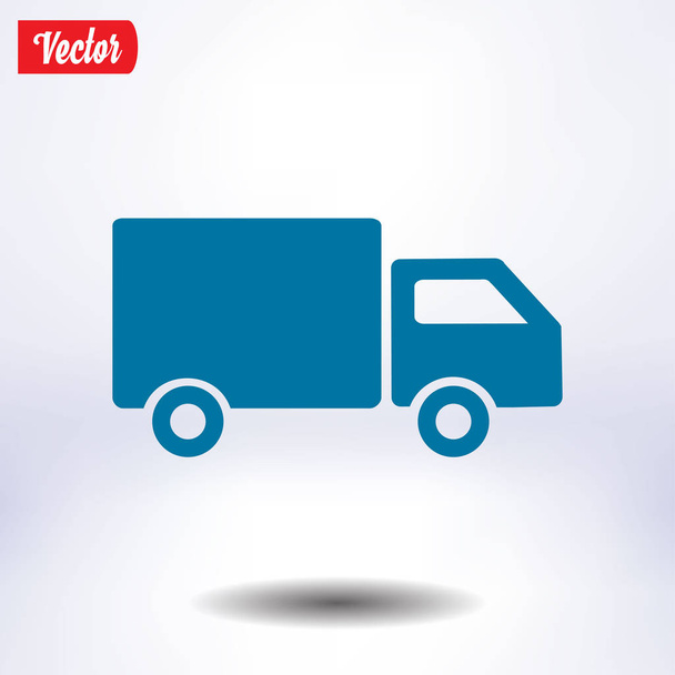 Icono de señal de camión de entrega. Cargo van símbolo. Envíos y entrega gratuita. Estilo plano. Vector EPS 10
. - Vector, Imagen