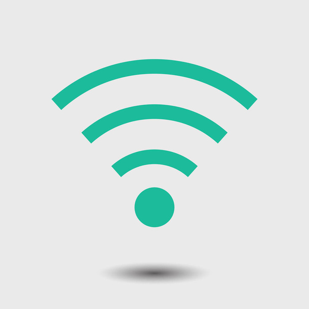 Символ Wifi. Значок векторной беспроводной сети. Плоский дизайн
 - Вектор,изображение