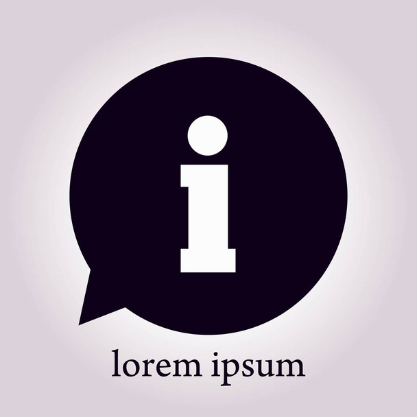 Information sign icon. Info speech bubble symbol, vector illustration  - Vector, Image
