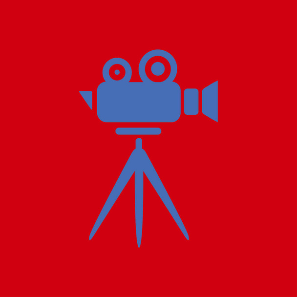Cinema camera icon. Flat design style. Vector EPS 10. - Vector, Image