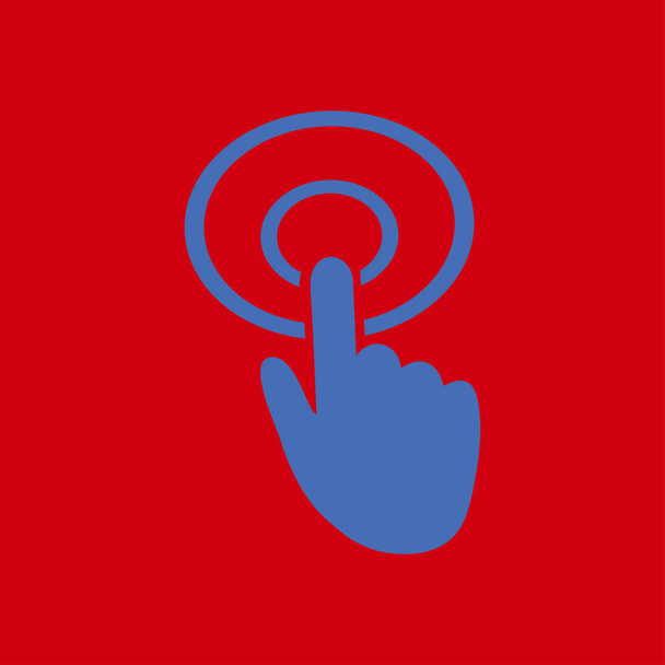 Zeichensymbol mit dem Cursor. Zeiger-Symbol. moderne ui Website-Navigation. flache Bauweise. Folge 10. - Vektor, Bild
