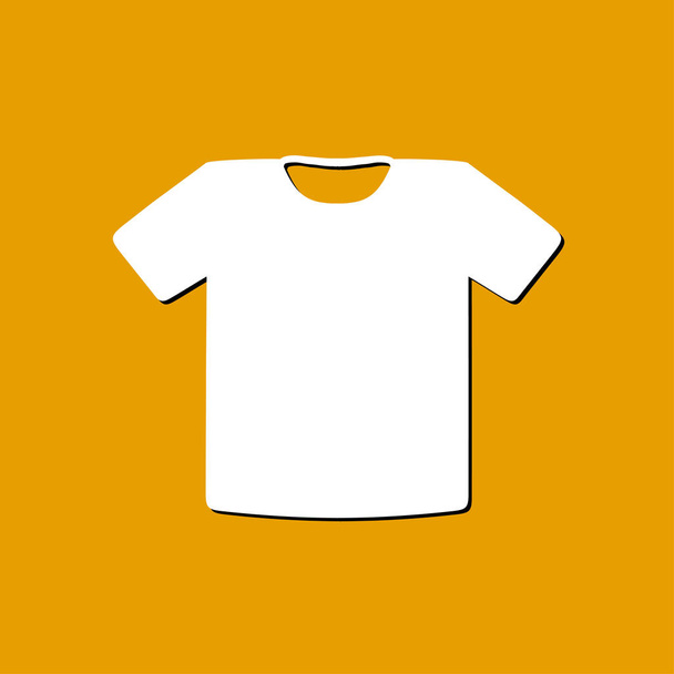 T-shirt teken pictogram. Kleding-symbool. Platte ontwerpstijl. - Vector, afbeelding