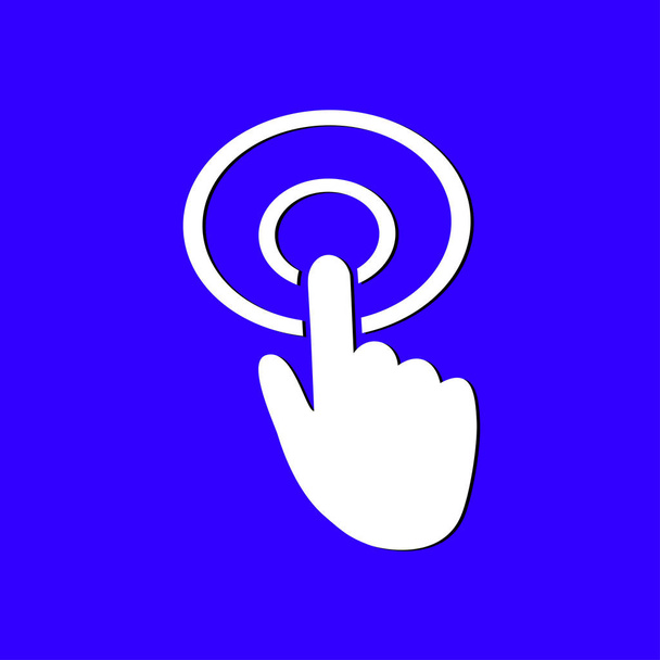 Το χέρι δρομέα σύμβολο εικονίδιο. Χέρι του δείκτη σύμβολο. Σύγχρονη Ui πλοήγησης στην ιστοσελίδα. Επίπεδη σχεδίαση. EPS 10. - Διάνυσμα, εικόνα