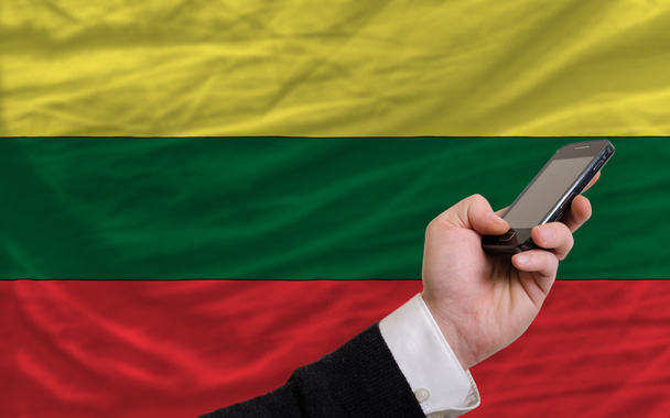 sejt telefon-ban első nemzeti zászló, Litvánia - Fotó, kép