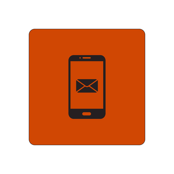 Smartphone e-mail o icona sms. Simbolo segno posta mobile. - Vettoriali, immagini