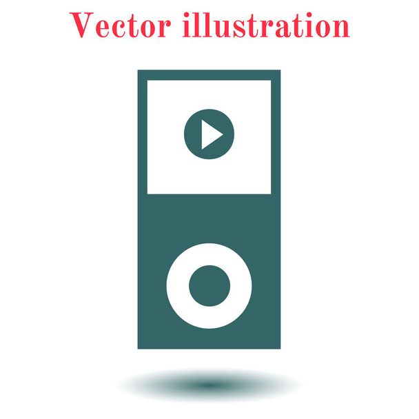 hordozható média játékos ikonra. lapos kivitel stílus. vektor eps 10. - Vektor, kép