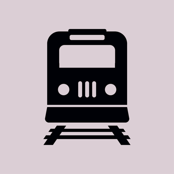 L'icône du train. Simbol de métro. Panneau gare ferroviaire
. - Vecteur, image