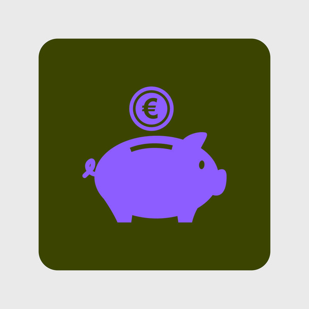 Κουμπαράς εικονίδιο. Εικονόγραμμα του moneybox - Διάνυσμα, εικόνα