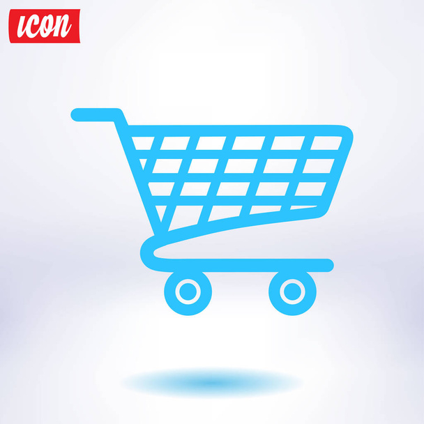 Flat icon of shopping chart - Vector, Image