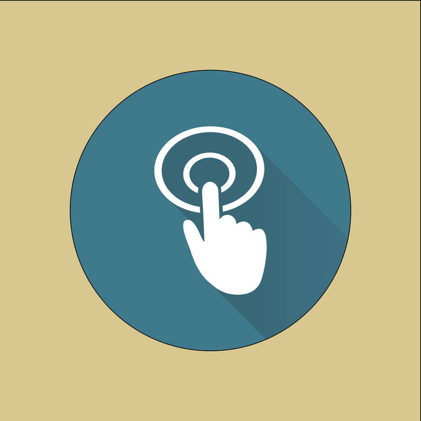 Icona segno cursore a mano. Simbolo puntatore a mano. Moderna navigazione del sito web UI. Design piatto. EPS 10
. - Vettoriali, immagini