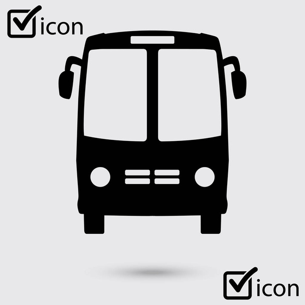 Bussymbol. Schulbussymbol. internationaler Touristenverkehr. Komfortable Fahrzeuge. - Vektor, Bild