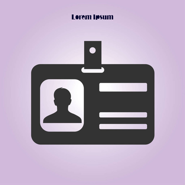 Icono de la tarjeta de identificación. Estilo de diseño plano. EPS 10
. - Vector, imagen