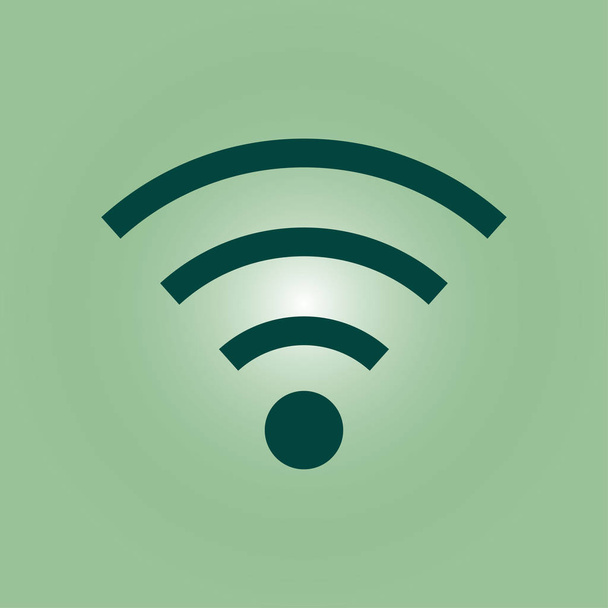 WiFi-symbool. De pictogram van de draadloze netwerk van de vector. Platte ontwerp - Vector, afbeelding
