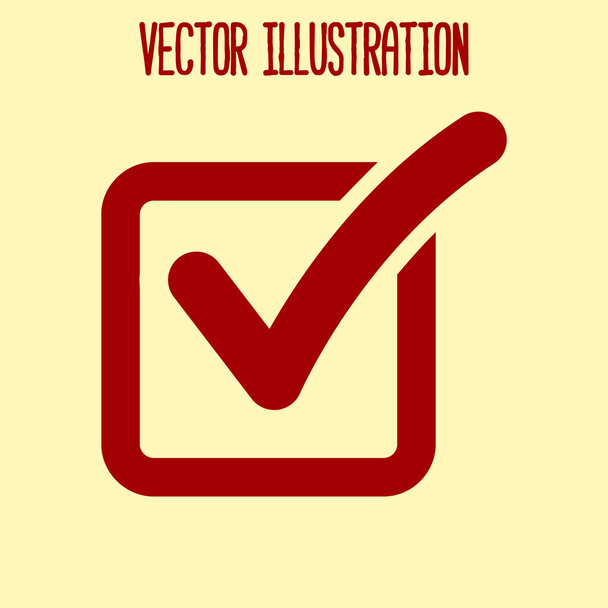 Check list button icon. Check mark in box sign. - Vector, Image