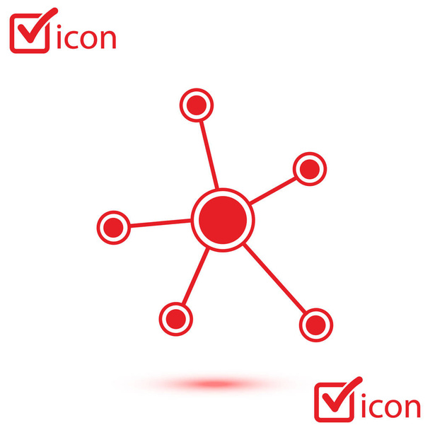 Social network single icon. Global technology. The network of social connections in the business. - Vector, Image