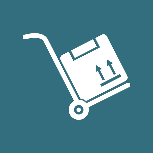 Truck with boxes icon.  Hand truck sign simbol. - Vector, Image
