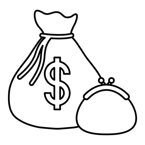 diseño de bolsa de dinero - Vector, Imagen