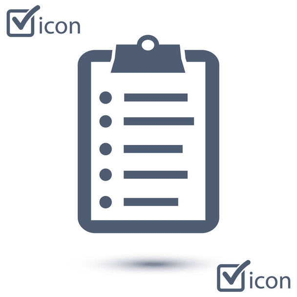 Check list vector icon. Shopping list token. Flat design style. - Vector, Image