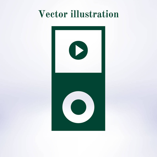 Icono de reproductor multimedia portátil. Estilo de diseño plano. Vector EPS 10
. - Vector, Imagen