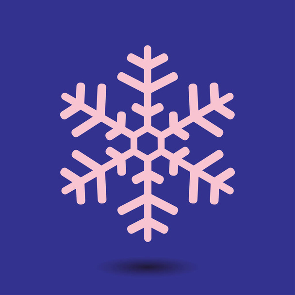 Snowflake icon. New Year decoration. - Vetor, Imagem
