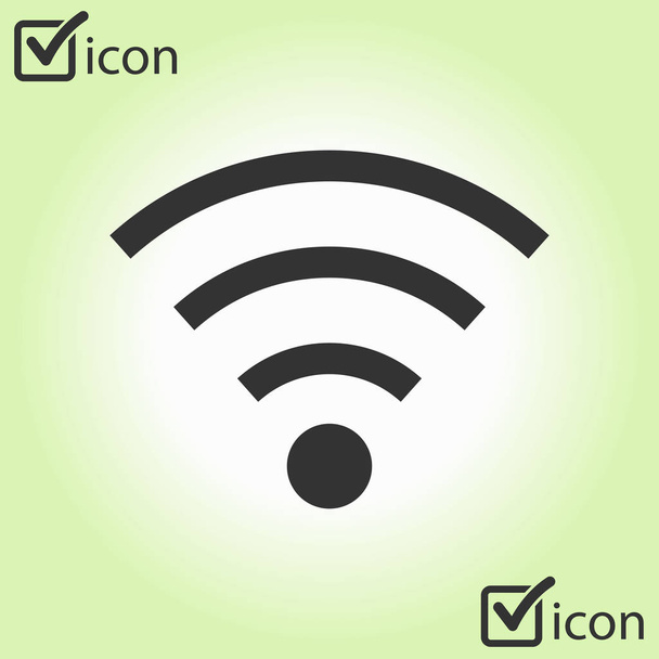 Símbolo Wifi. Icono de red inalámbrica vectorial. Diseño plano
 - Vector, imagen