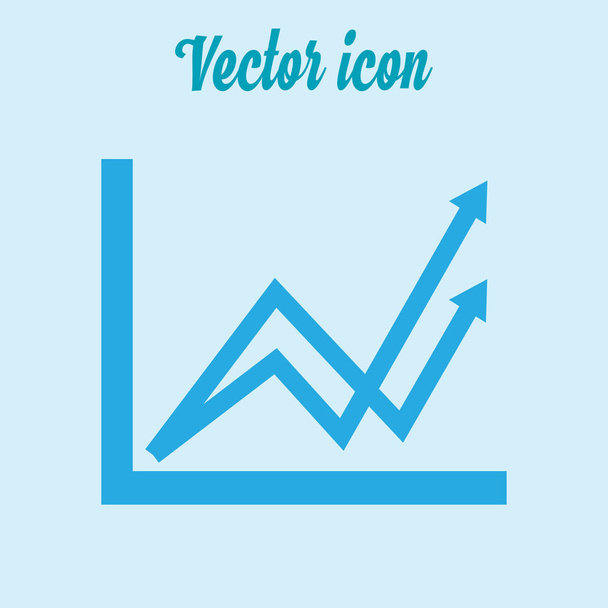 Business graph. Flat icon of graph - Vector, Image