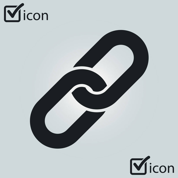 Enlace icon.Chain único eslabón símbolo. Enlace de icono a la fuente
. - Vector, Imagen