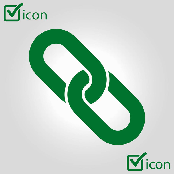 Enlace único icon.Chain link simbol
. - Vector, Imagen