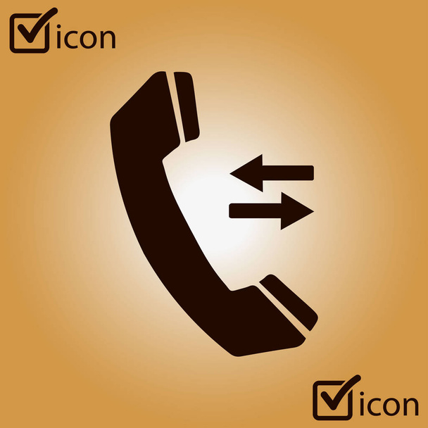 Phone icon. Flat design style. Feedback symbol. - Vector, Image