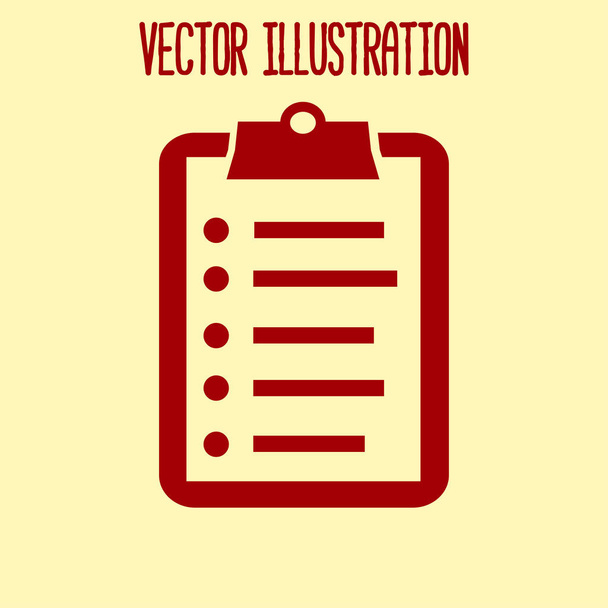 Checkliste Vektor-Symbol. flache Bauweise. - Vektor, Bild