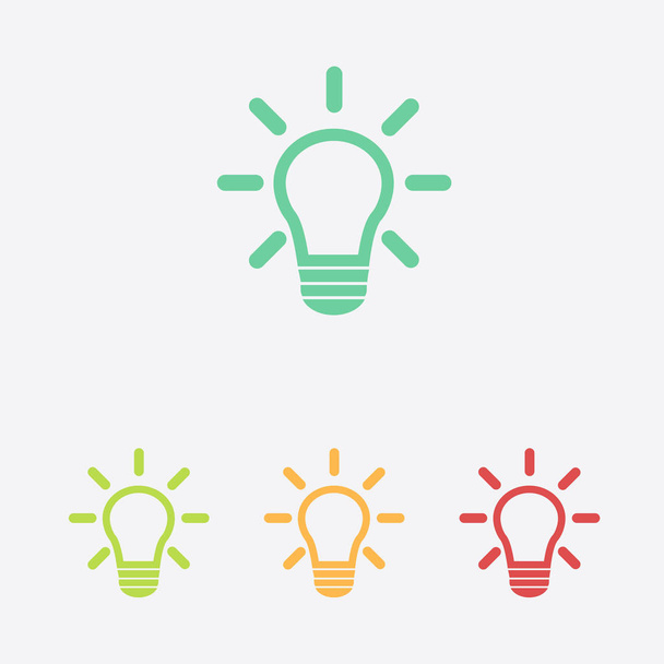 Fénycsöves vészvilágító lámpatest aláírás ikonra. Ötlet szimbólum. Kreatív gondolkodás és üzleti ötlet. - Vektor, kép