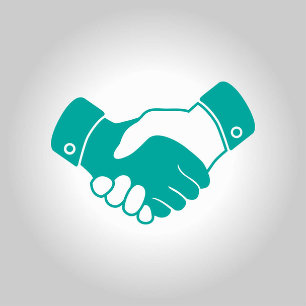 Handshake sign icon. Successful business symbol. Flat design style. - Vector, Image