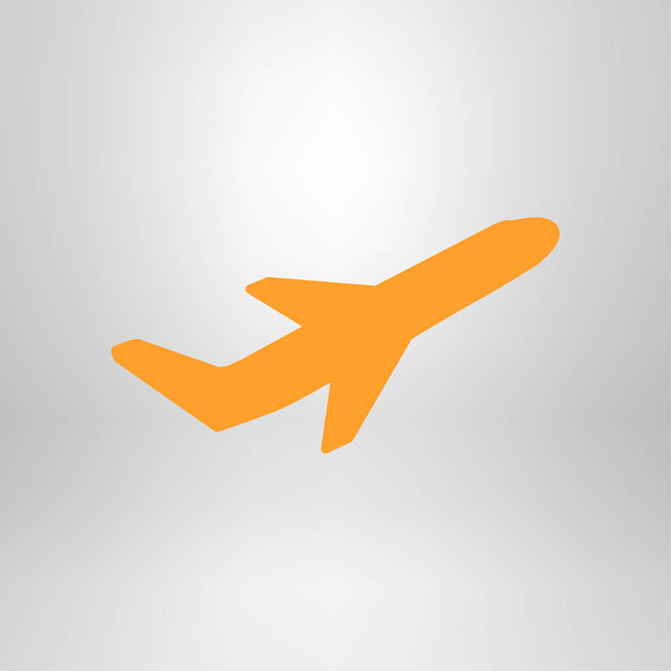 Airplane flight tickets air fly travel takeoff silhouette element. Plane symbol. Travel icon. Flat design. EPS 10. - Vector, Image