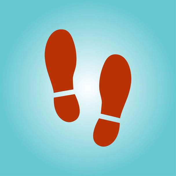 Black Imprint soles shoes icon. Flat design style. - Vector, Image