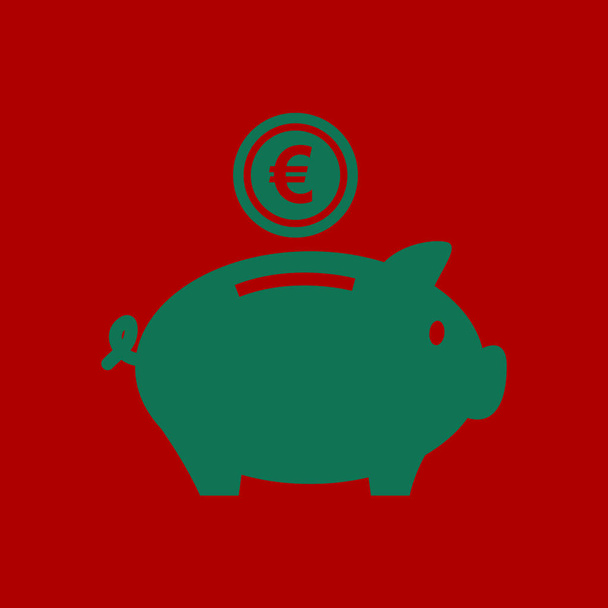 Piggy bank ikonra. A persely pictograph - Vektor, kép