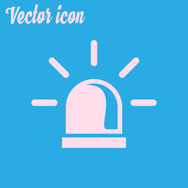 Police single icon. Alarm Power button. Police call button.  - Vector, Image