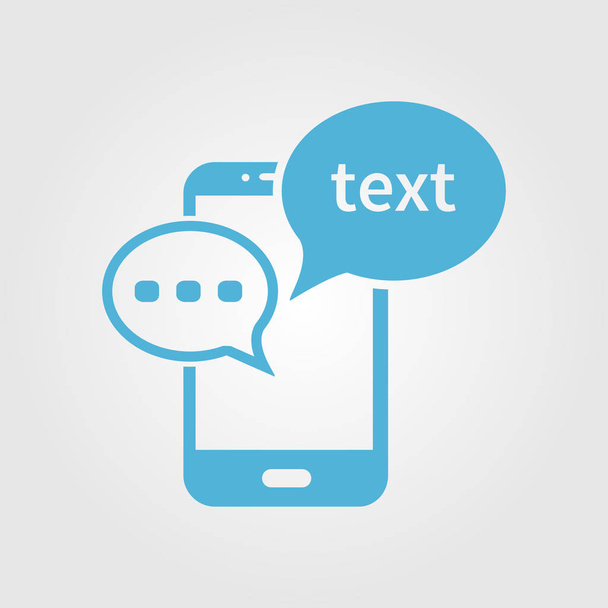 Mobiili chattailuun icon.Mobile Phone Edustava Web Chatting ja dialogi
. - Vektori, kuva