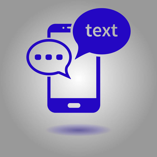 Mobilní chatování ikona. Mobilní telefon představuje webové chatování a Dialog. - Vektor, obrázek