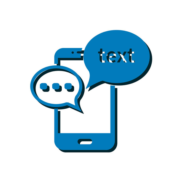 Mobile chatting icon.Mobile Phone Representing Web Chatting And Dialog. - Vettoriali, immagini
