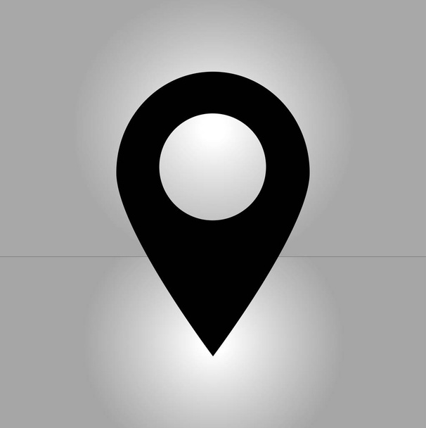 Icono de puntero de mapa. Símbolo de ubicación GPS. Estilo de diseño plano. Vektor EPS 10
. - Vector, imagen