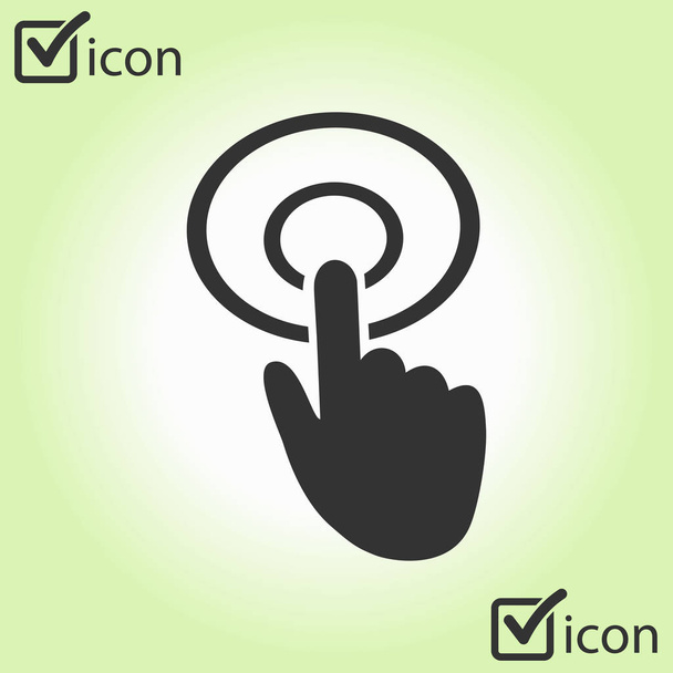 Hand cursor sign icon. Hand pointer symbol. Modern UI website navigation. Flat design. EPS 10. - Vector, Image