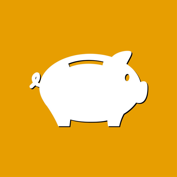 Sparschwein-Symbol. Piktogramm der Spardose - Vektor, Bild