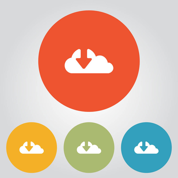 Download  from cloud icon. Upload button. Load symbol. - Vector, Image
