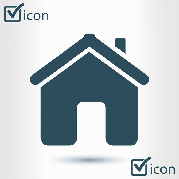Vector Home Icon in flat design style. - Vector, Image