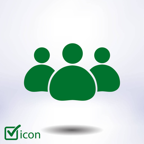 Team work  icon. Office workers and business team. - Vector, Image