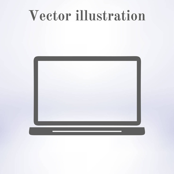 laptop icon, Flat design style, Vector EPS 10, vector illustration  - Vecteur, image